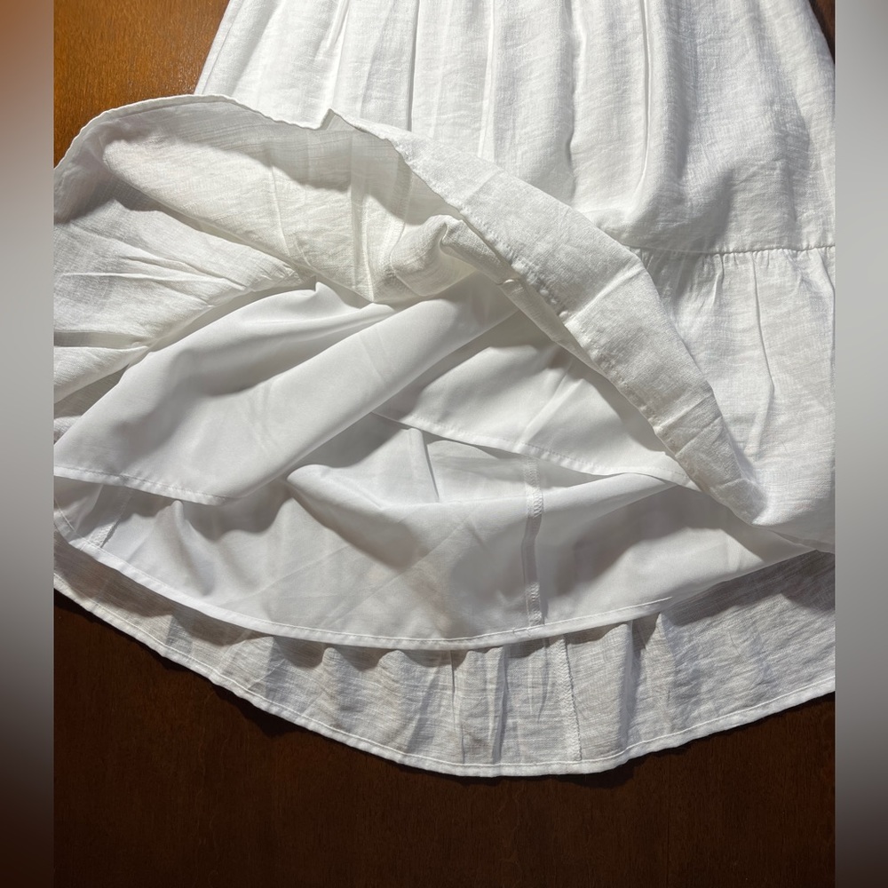 Express Solid Tie Back Ruffle Hem Mini Dress Size… - image 8